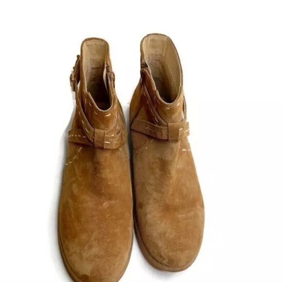 Hush puppies size 7 genuine suede leather ankle boots worry free suede - Picture 6 of 10